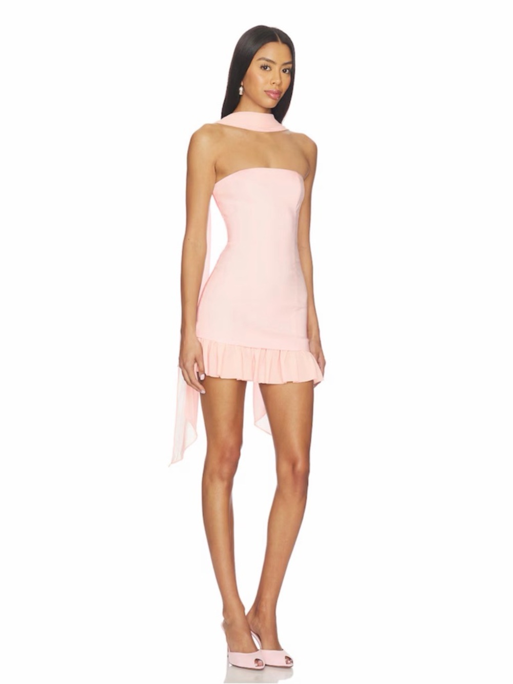 Revolve Stone Cold Fox Alice peach mini strapless dress XS